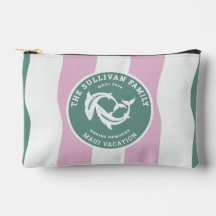 Retro Saliegroen Haaien Familie Vakantie Badge
