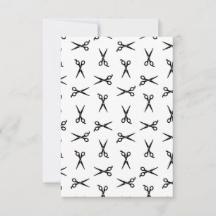 Retro Salon Hair Scissors Barbershop Barber Art Bedankkaart