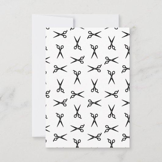 Retro Salon Hair Scissors Barbershop Barber Art Bedankkaart (Voorkant)