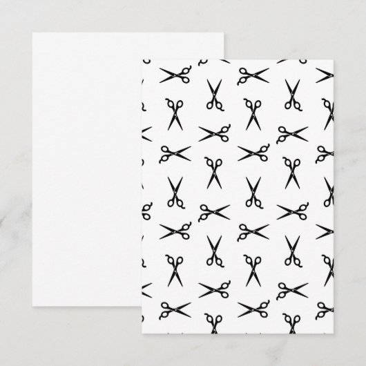 Retro Salon Hair Scissors Barbershop Barber Art Bedankkaart (Voorkant / Achterkant)