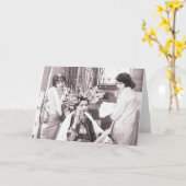 Retro Salon van het Haar van de Pret Kaart (Gele Bloem)