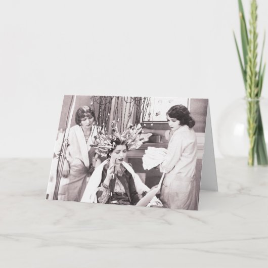 Retro Salon van het Haar van de Pret Kaart (Voorkant)