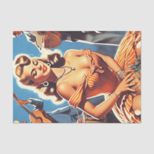 Retro Salsa Pin-up Tissuepapier