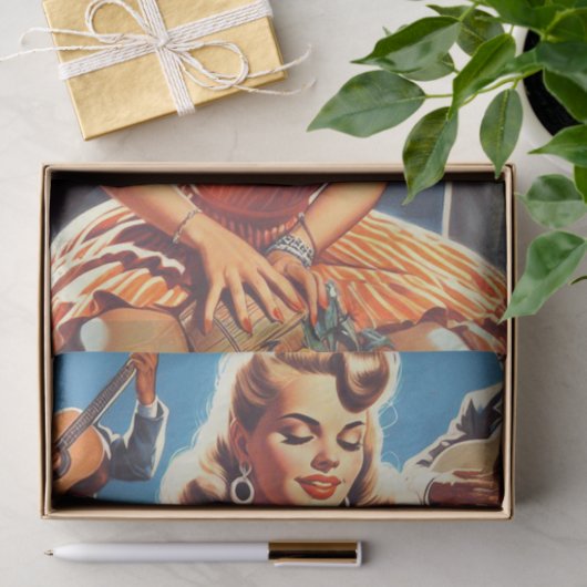 Retro Salsa Pin-up Tissuepapier (Geschenk)