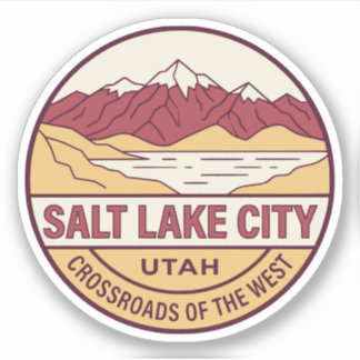 Retro Salt Lake City Utah Vintage Bergmeer Sticker