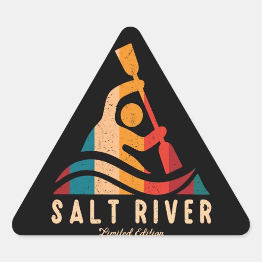 Retro Salt River Kayaking Sticker (Voorkant)