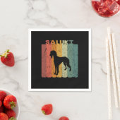 Retro Saluki Hondenliefhebber Gift Idea Servet (Insitu)