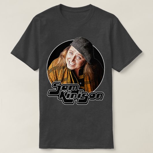 Retro Sam Kinison Glimlach Tribute T-shirt (Design voorkant)