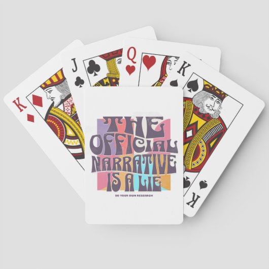 Retro samenzweringstheorie pokerkaarten (Achterkant)