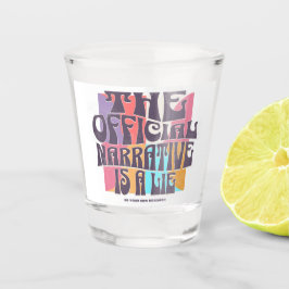 Retro samenzweringstheorie shot glas