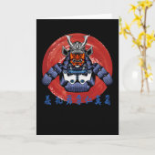 Retro Samurai Armor - Perfect Samurai Design Kaart (Gele Bloem)