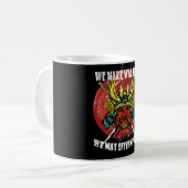 Retro Samurai Helmet - Samurai Quote About Peace Koffiemok (Voorkant links)