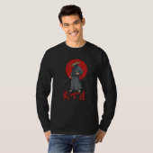 Retro Samurai met Katana - Japans T-shirt (Voorkant volledig)