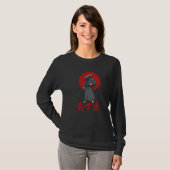 Retro Samurai met Katana - Japans T-shirt (Voorkant volledig)