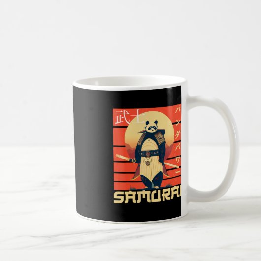 Retro Samurai Panda Koffiemok (Rechts)