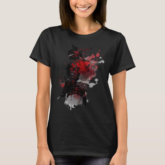 Retro Samurai Warrior Zwaard Japans Ninja 2 T-shirt (Voorkant)