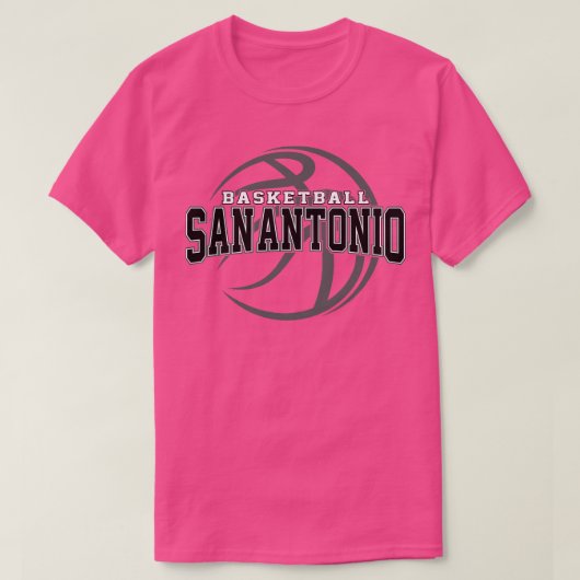 Retro San Antonio Basketbal 1 T-shirt (Design voorkant)