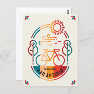 Retro San Antonio fietspad. Briefkaart