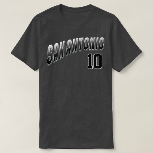 Retro San Antonio Nummer 10 1 T-shirt (Design voorkant)