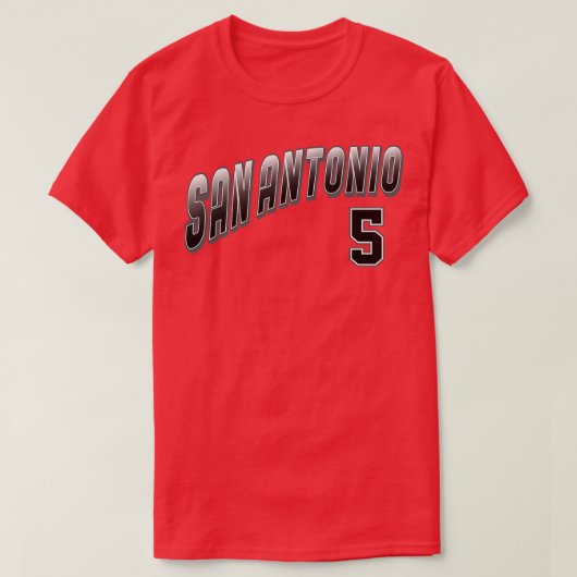 Retro San Antonio Nummer 5 1 T-shirt (Design voorkant)