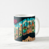 Retro San Antonio-prentbriefmok Koffiemok (Voorkant rechts)