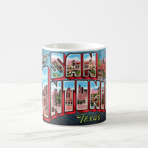 Retro San Antonio Texas Briefkaart Mok
