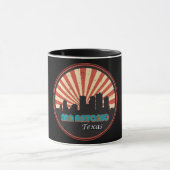 Retro San Antonio Texas City State Skyline  Mok (Midden)