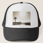  retro san clemente pier california sepia trucker pet (Voorkant)