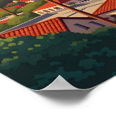 Retro San Diego California Coastal Skyline Poster (Hoek)