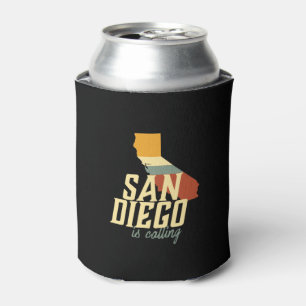 Retro San Diego California Stadskaart Blikjeskoeler