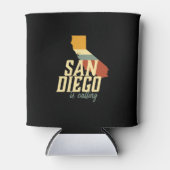 Retro San Diego California Stadskaart Blikjeskoeler (Voorkant)