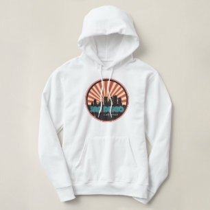 Retro San Diego California State Skyline Hoodie