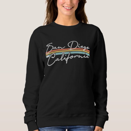 Retro San Diego California Trui (Voorkant)