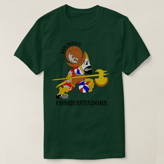 Retro San Diego Conquistadors ABA Basketball TShir T-shirt (Design voorkant)