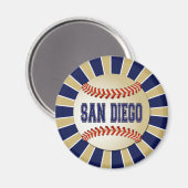 RETRO SAN DIEGO HONKBAL MAGNEET (Voorkant / Achterkant)