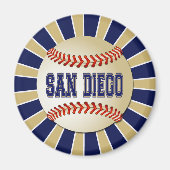 RETRO SAN DIEGO HONKBAL MAGNEET (Voorkant)