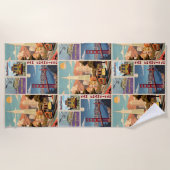 Retro San Francisco Batchwork Strandlaken (Voorkant)