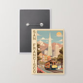 Retro San Francisco Button (Voorkant / Achterkant)