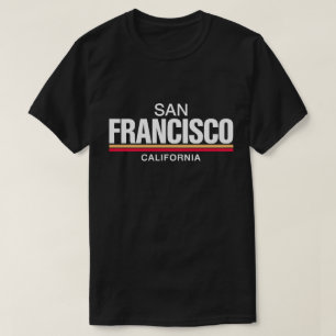 Retro San Francisco Californië Vintage Streep T-shirt