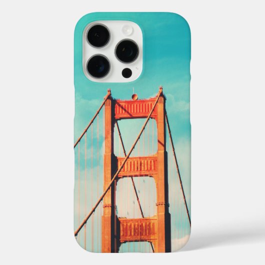 Retro San Francisco Golden Gate Bridge iPhone Case (Achterkant)