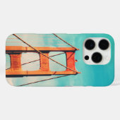 Retro San Francisco Golden Gate Bridge iPhone Case (Achterkant (horizontaal))