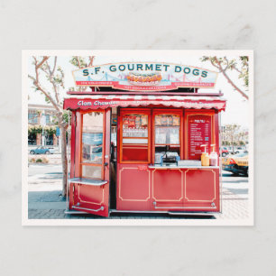 Retro San Francisco Hotdog Kar Foto Briefkaart