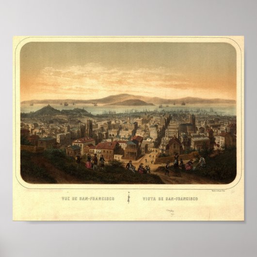  Retro San Francisco Map Poster (Voorkant)