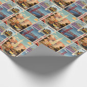 Retro San Francisco Patchwork Cadeaupapier (Hoek)