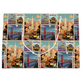 Retro San Francisco Patchwork Groot Cadeauzakje (Voorkant)
