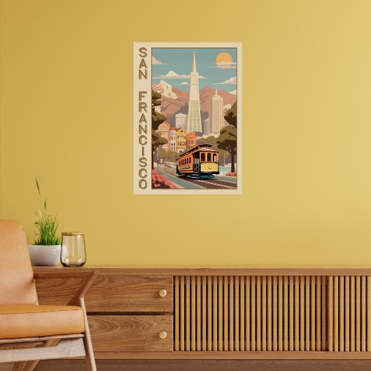 Retro San Francisco Poster (Woonkamer 2)