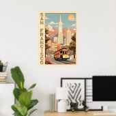 Retro San Francisco Poster (Thuiskantoor)