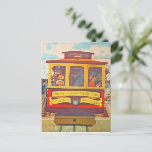  Retro San Francisco Reistoerisme Briefkaart (Staand voorkant)