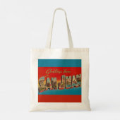 Retro San Juan Groet Tote Bag (Achterkant)
