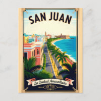 Retro San Juan Puerto Rico Reisposter